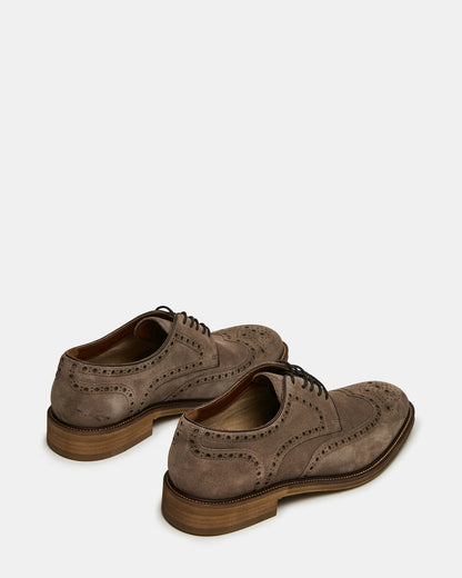 ESTEBAN Grey Lace-Up Perforated Oxford Men's Dress Shoe - Steve Madden