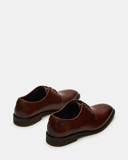 LELAND Tan Leather Lace-Up Men's Dress Shoe - Steve Madden