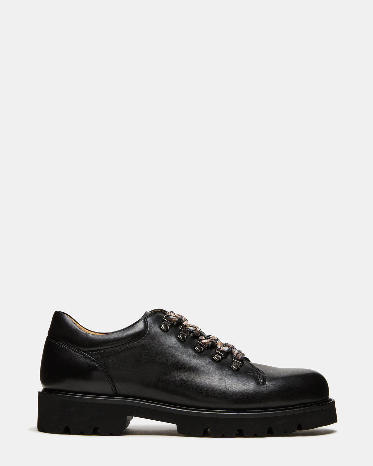 TURBO Black Leather Lace-Up Dress Shoe - Steve Madden
