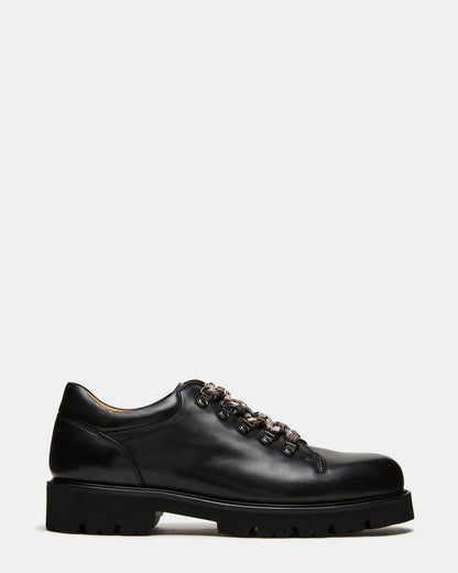 TURBO Black Leather Lace-Up Dress Shoe - Steve Madden