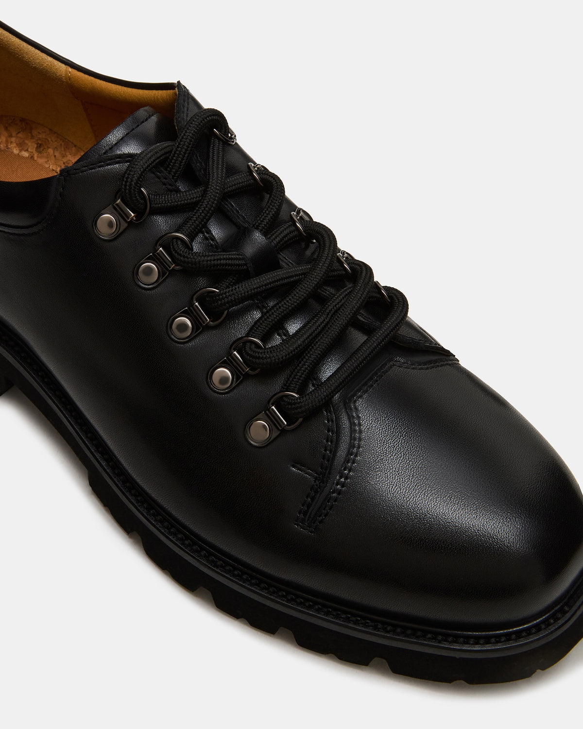 TURBO Black Leather Lace-Up Dress Shoe - Steve Madden