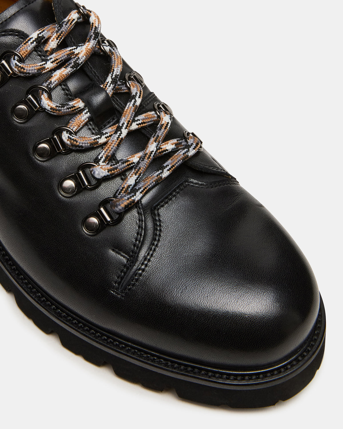 TURBO Black Leather Lace-Up Dress Shoe - Steve Madden