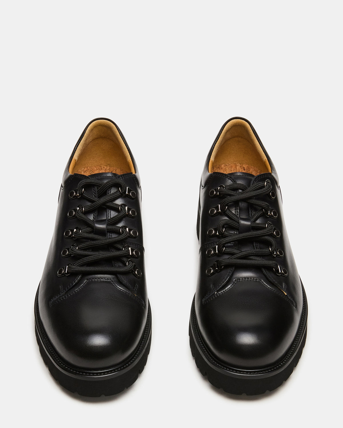 TURBO Black Leather Lace-Up Dress Shoe - Steve Madden