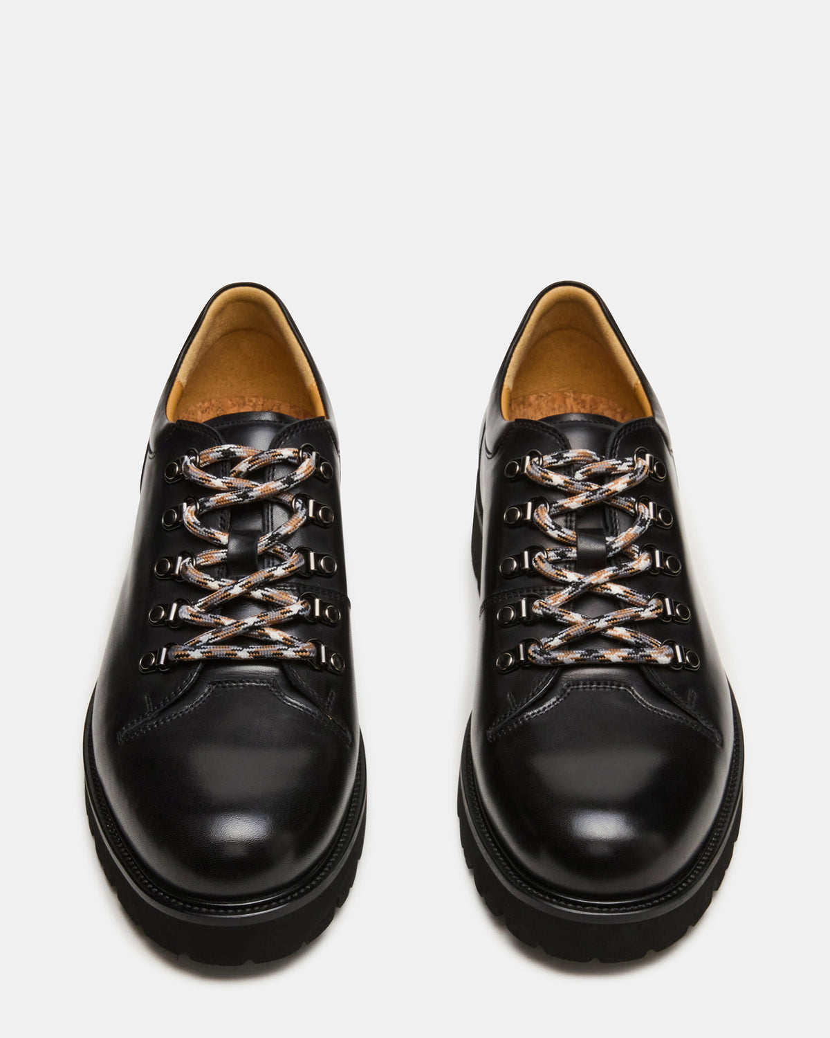 TURBO Black Leather Lace-Up Dress Shoe - Steve Madden