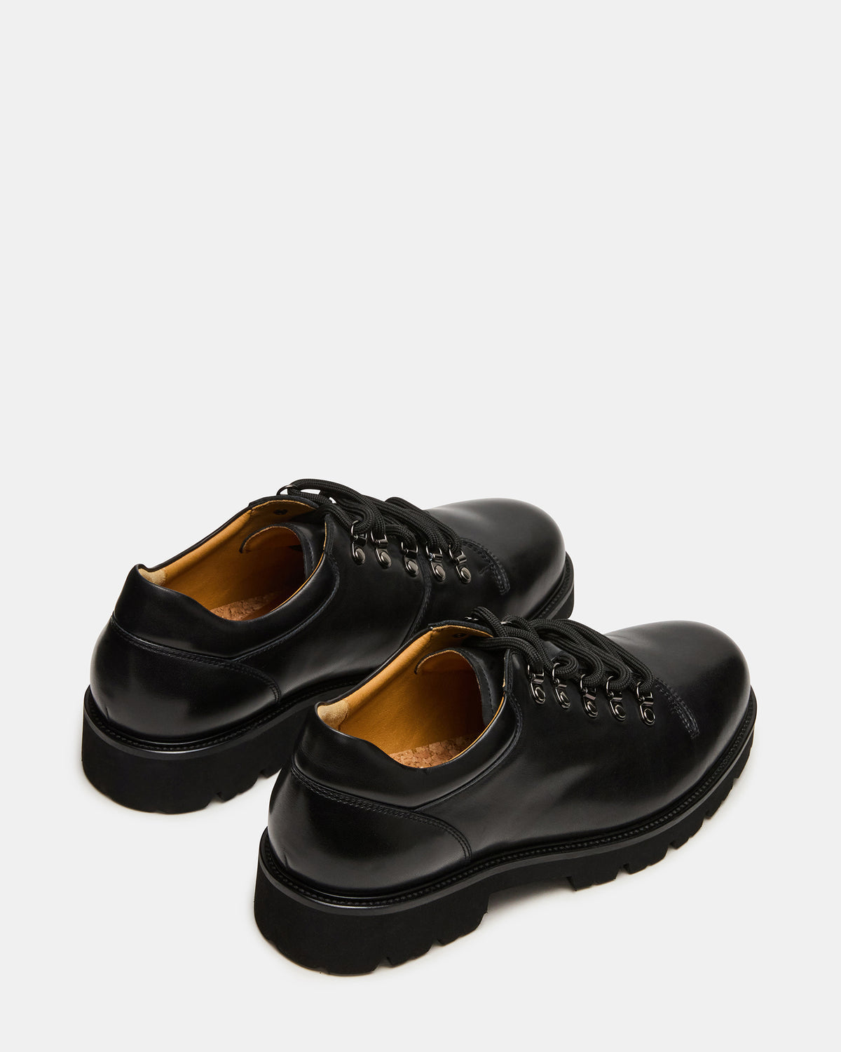 TURBO Black Leather Lace-Up Dress Shoe - Steve Madden