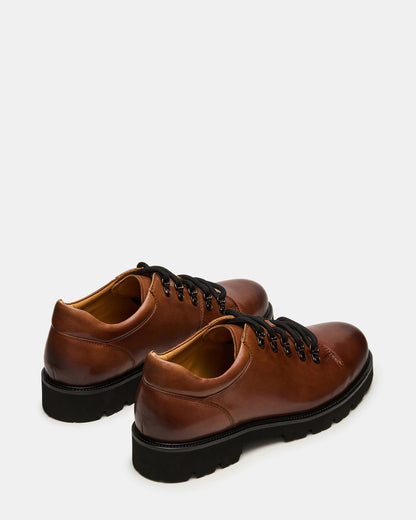 TURBO Dark Tan Lace-Up Dress Shoe - Steve Madden