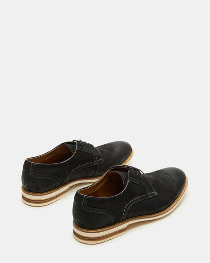 ALVAREZ Black Nubuck Lace-Up Men's Dress Shoe - Steve Madden