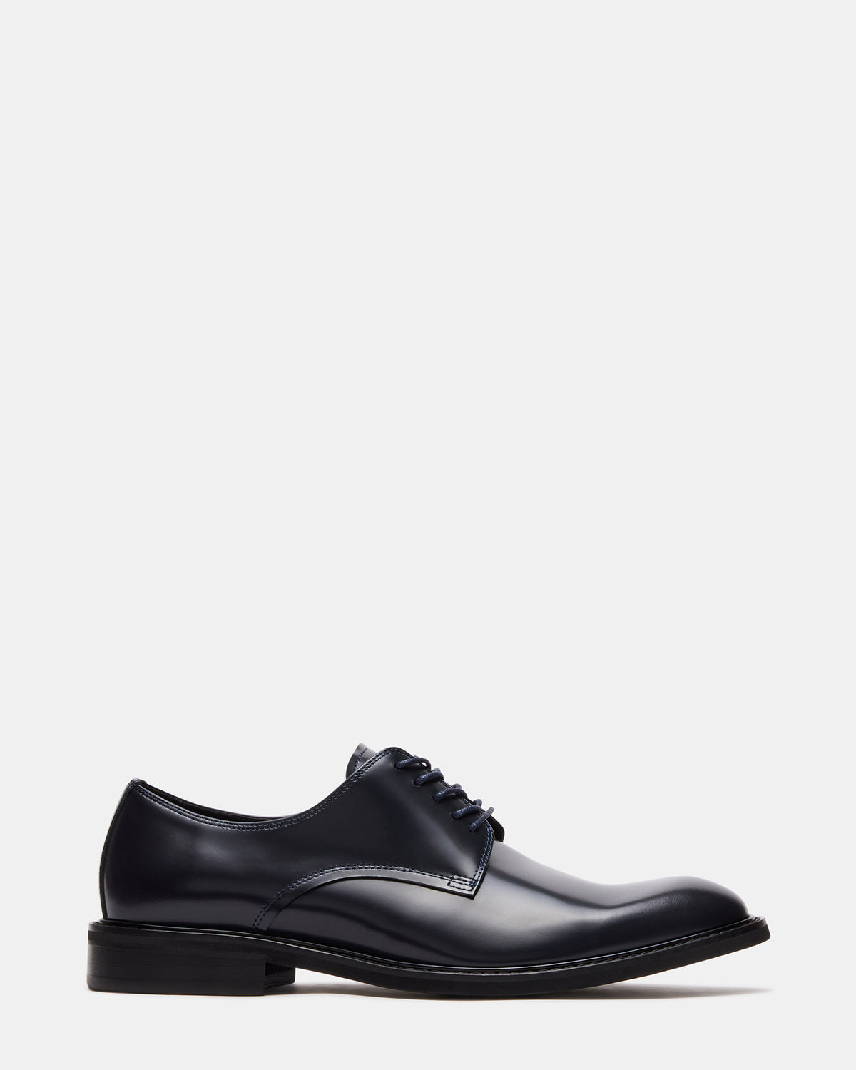 HADAR Navy Box Leather Lace-Up Oxford Dress Shoe | Men's Dress Shoes - Steve Madden