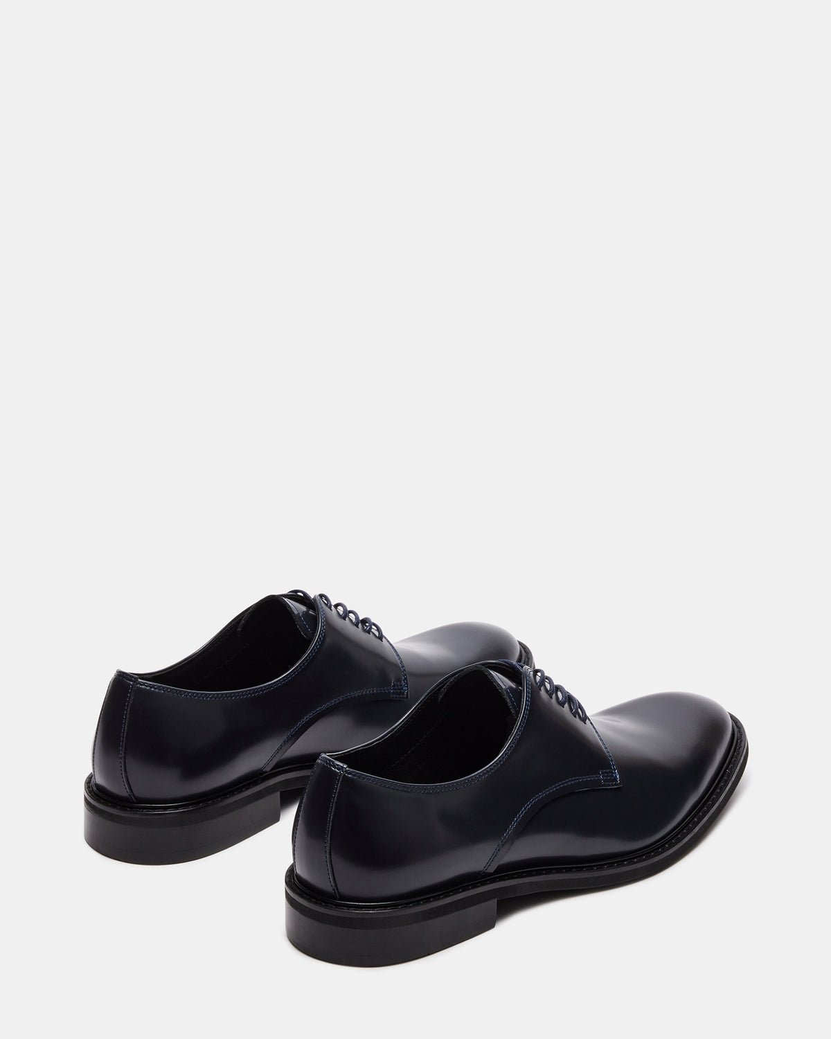 HADAR Navy Box Leather Lace-Up Oxford Dress Shoe | Men's Dress Shoes - Steve Madden