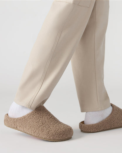 WENDELIN Taupe Faux Shearling Footbed Slip-On Men's Casual Clog - Steve Madden