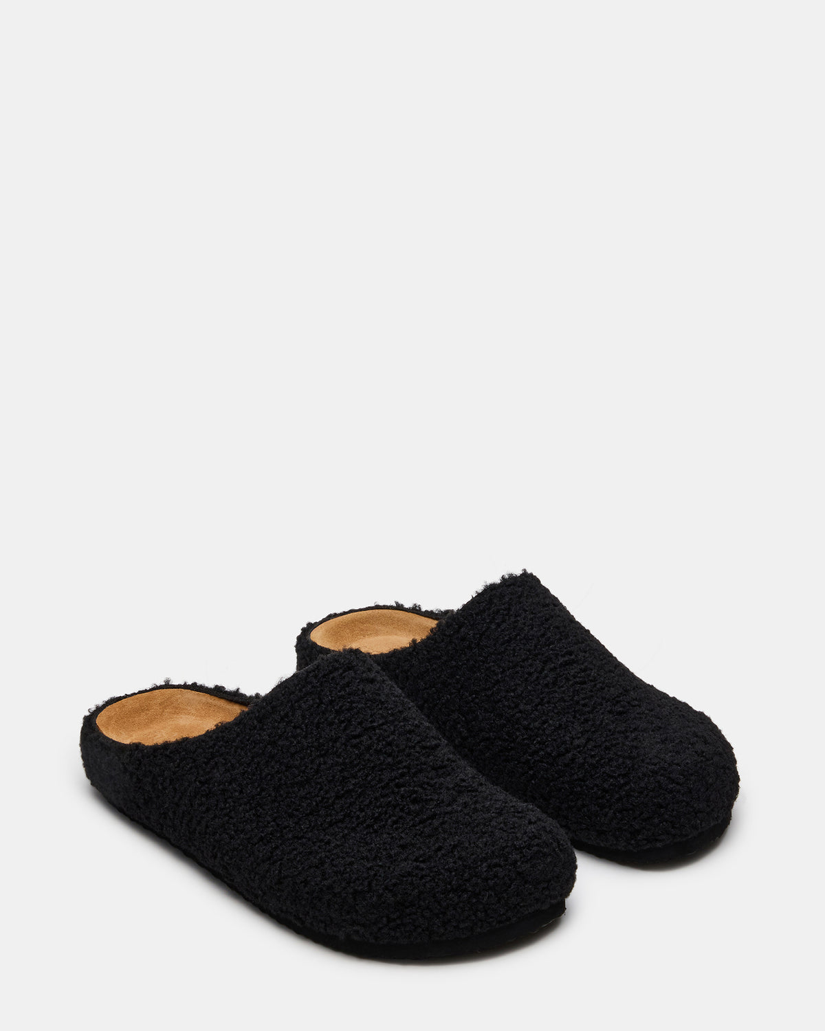 WENDELIN Black Faux Shearling Footbed Slip-On Men's Casual Clog - Steve Madden