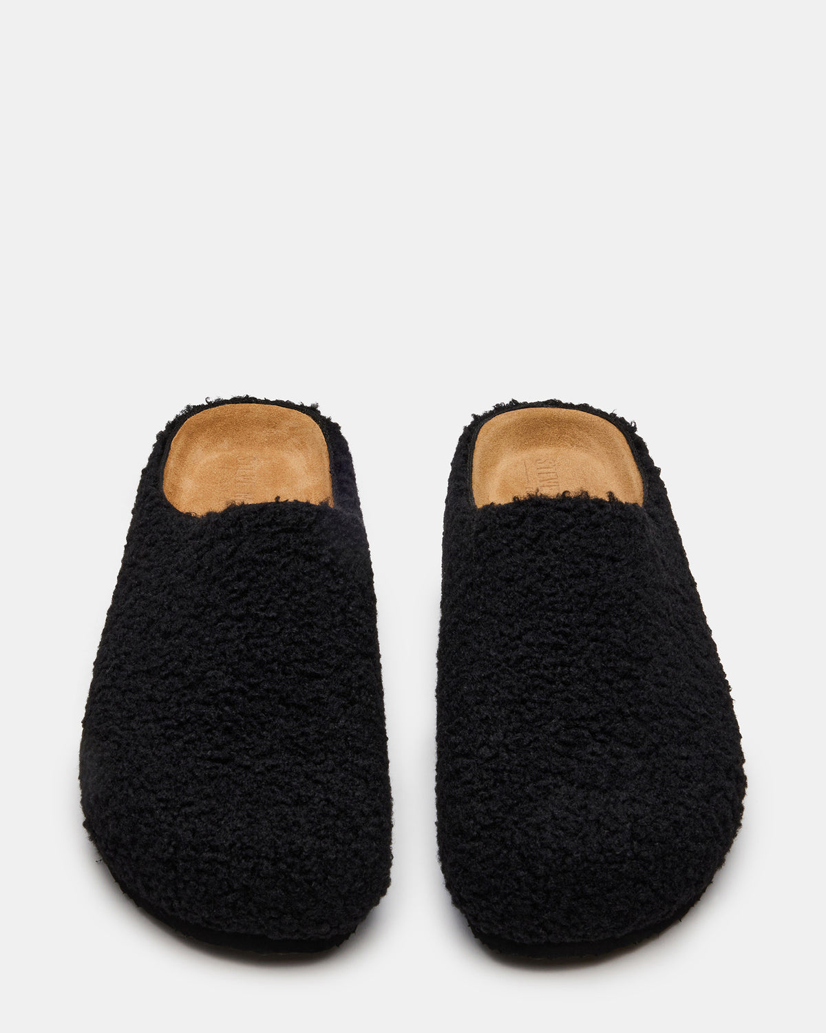WENDELIN Black Faux Shearling Footbed Slip-On Men's Casual Clog - Steve Madden