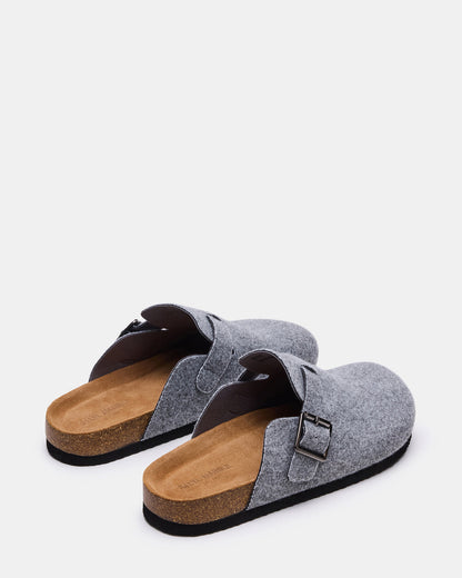WILDERR Grey Flannel Slip-On Men's Casual Clog - Steve Madden