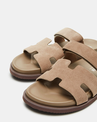 MAIVEN Taupe Suede Men's Fisherman Sandal - Steve Madden
