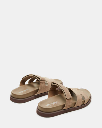 MAIVEN Taupe Suede Men's Fisherman Sandal - Steve Madden