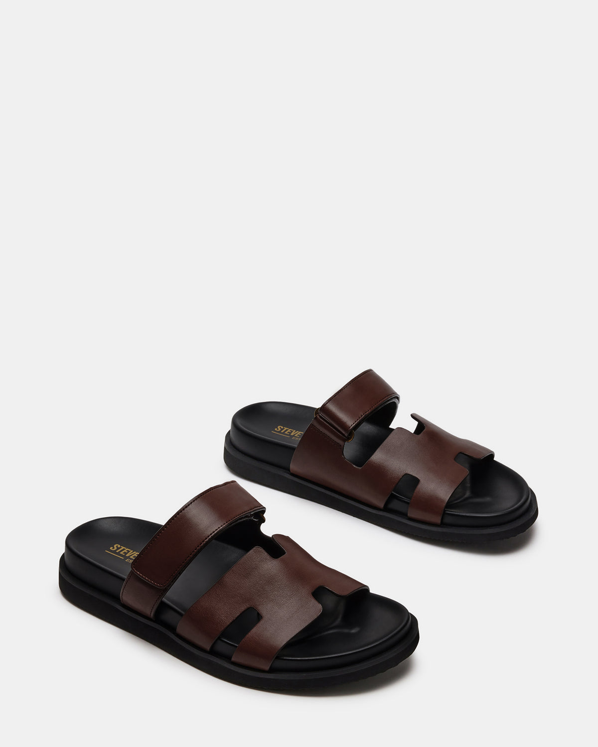 MAIVEN Brown Leather Men's Fisherman Sandal - Steve Madden