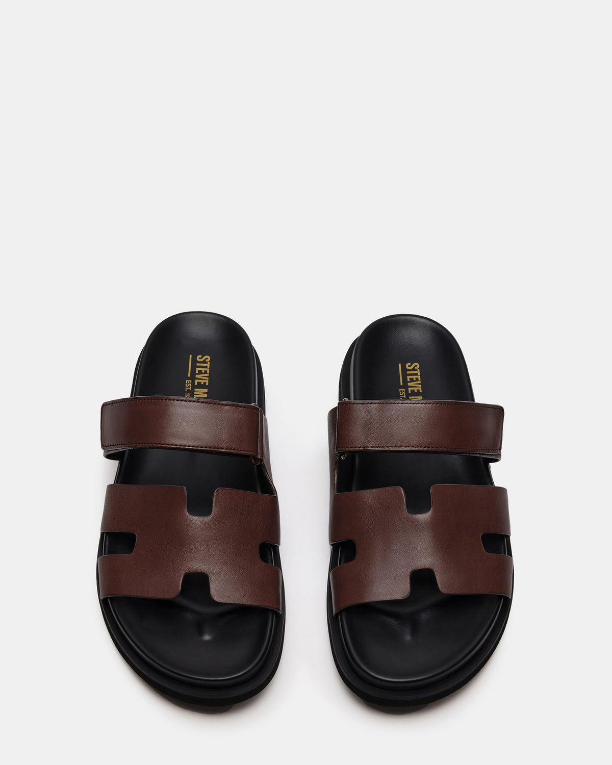 MAIVEN Brown Leather Men's Fisherman Sandal - Steve Madden