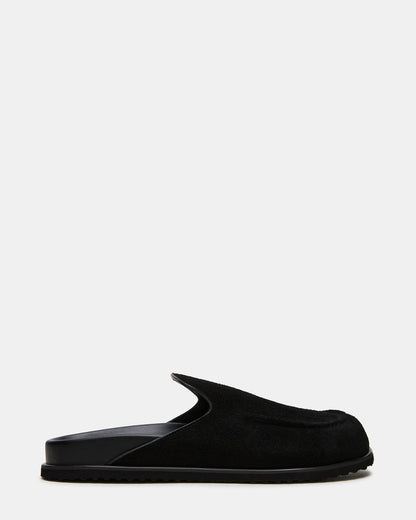 LUCIO Black Suede Slip-On Men's Casual Clog - Steve Madden