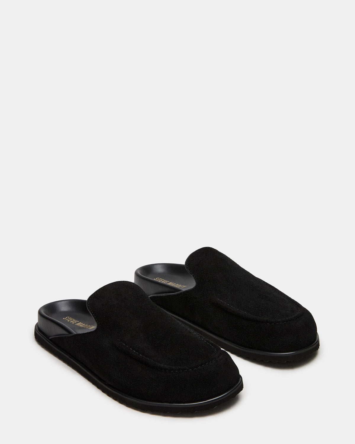 LUCIO Black Suede Slip-On Men's Casual Clog - Steve Madden
