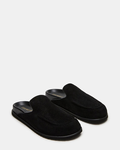 LUCIO Black Suede Slip-On Men's Casual Clog - Steve Madden