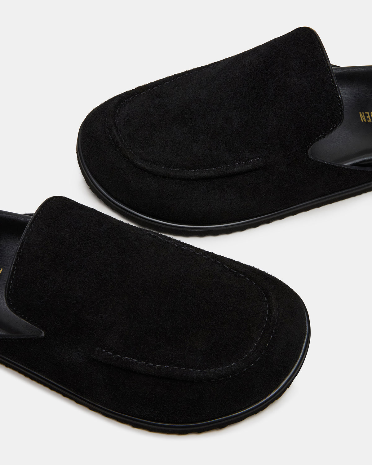 LUCIO Black Suede Slip-On Men's Casual Clog - Steve Madden