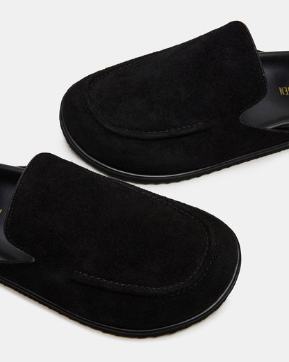 LUCIO Black Suede Slip-On Men's Casual Clog - Steve Madden