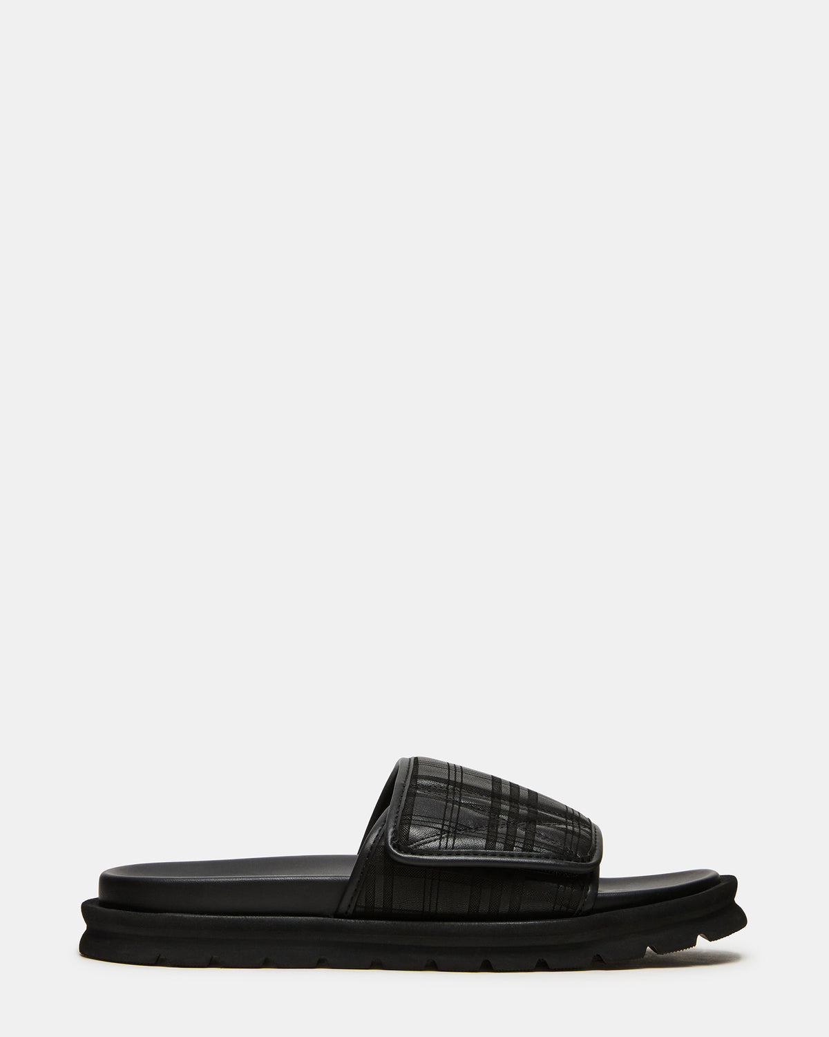 REESE Black Slide Footbed Rounded-Toe Men's Sandal - Steve Madden