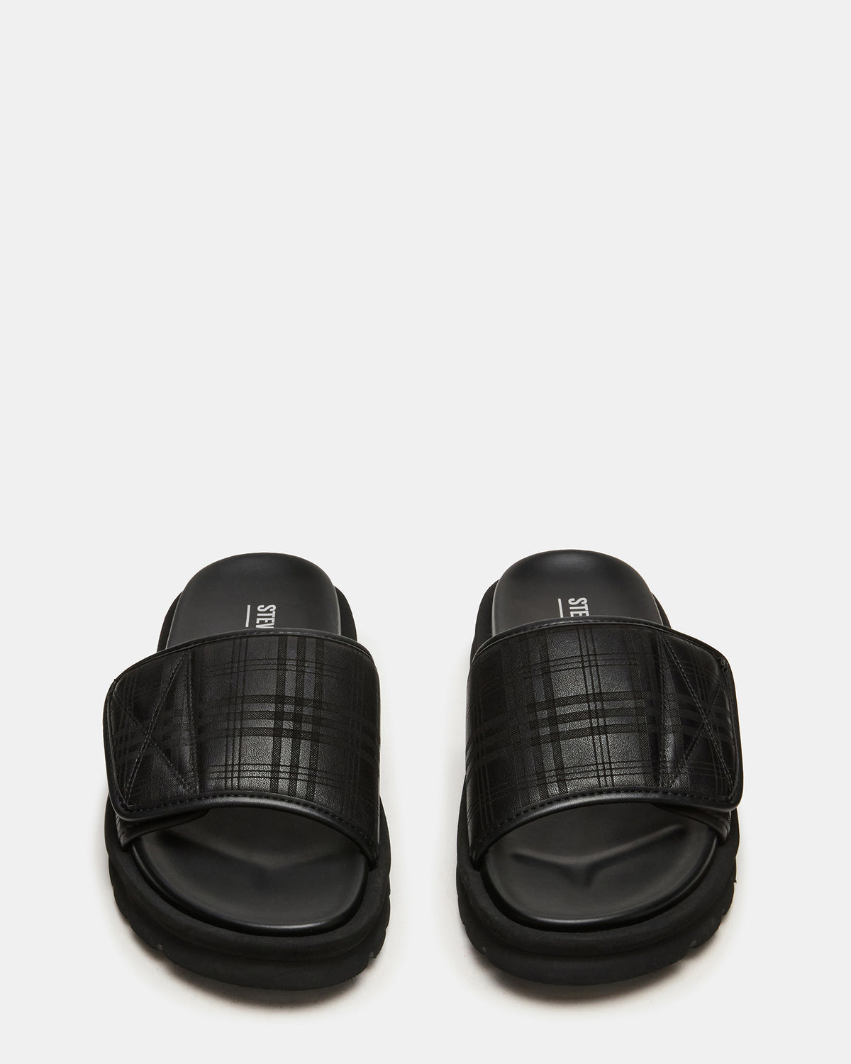 REESE Black Slide Footbed Rounded-Toe Men's Sandal - Steve Madden