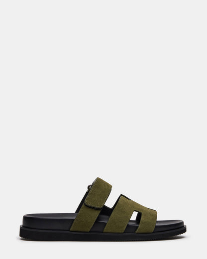 MAIVEN Green Suede Fisherman Men's Sandal - Steve Madden