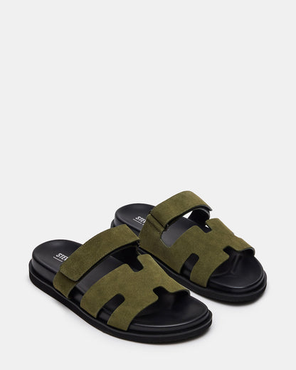MAIVEN Green Suede Fisherman Men's Sandal - Steve Madden
