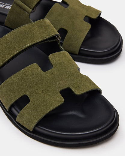 MAIVEN Green Suede Fisherman Men's Sandal - Steve Madden