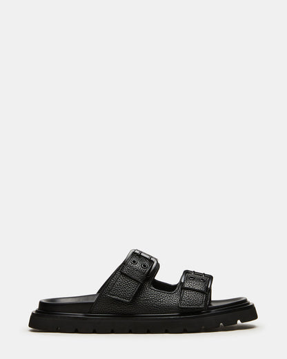 LUXOR Black Slide Footbed Men's Sandal - Steve Madden