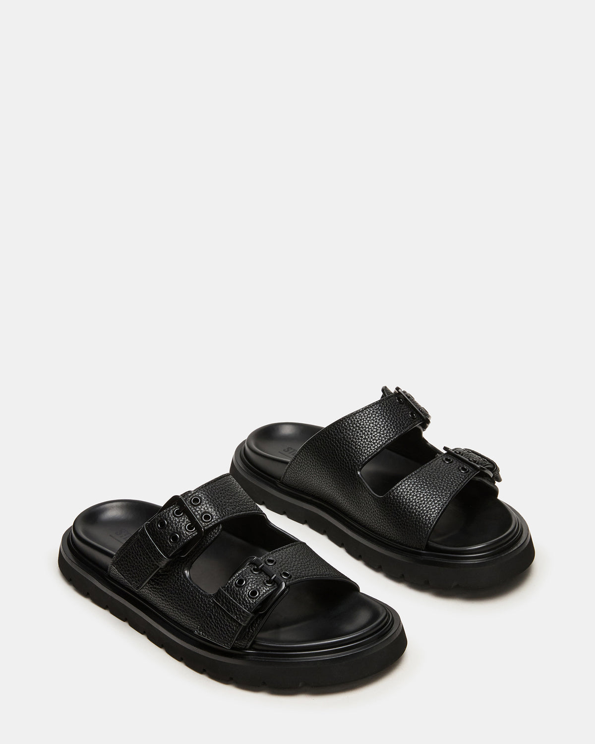 LUXOR Black Slide Footbed Men's Sandal - Steve Madden