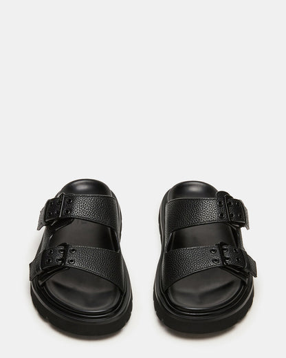 LUXOR Black Slide Footbed Men's Sandal - Steve Madden