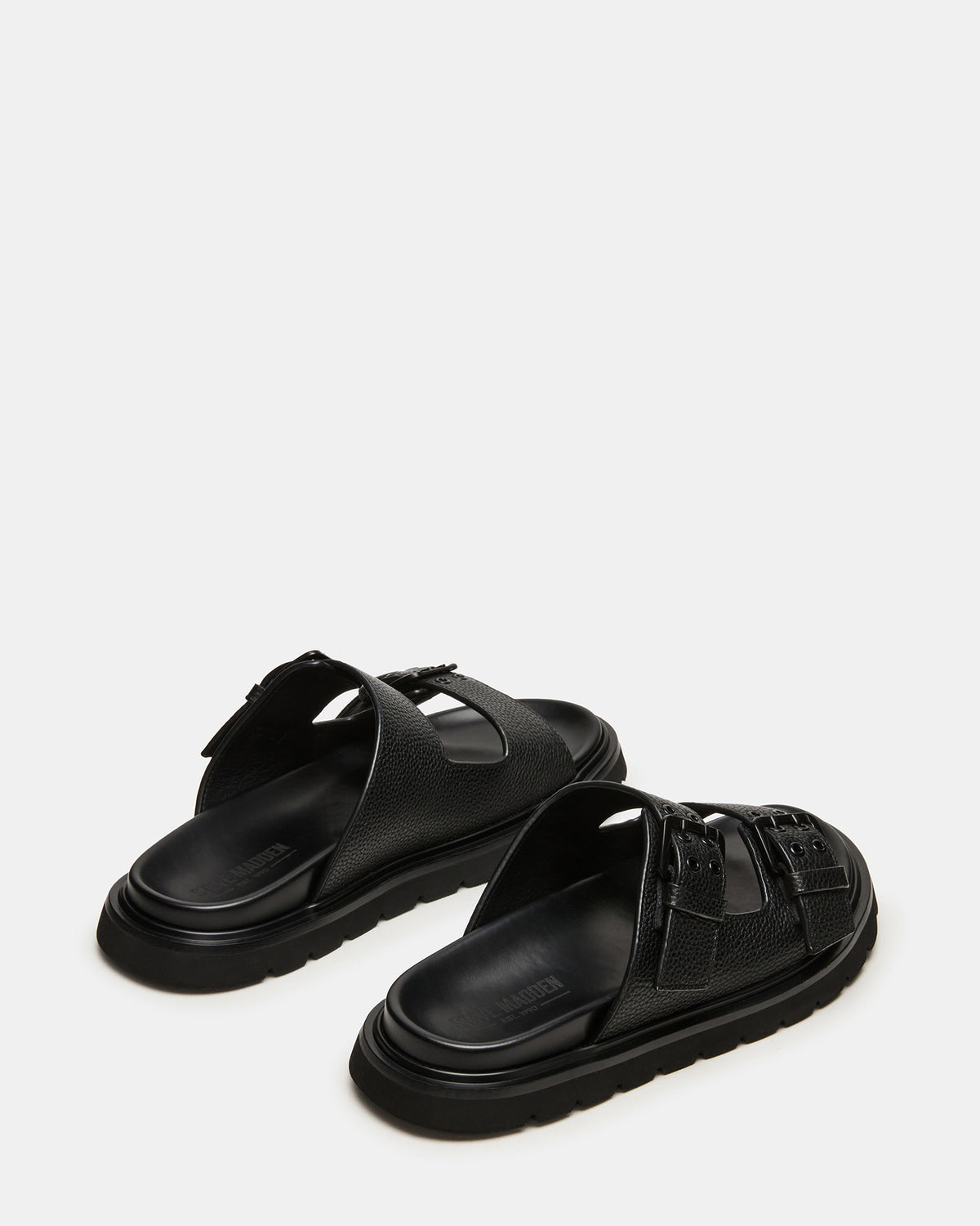 LUXOR Black Slide Footbed Men's Sandal - Steve Madden