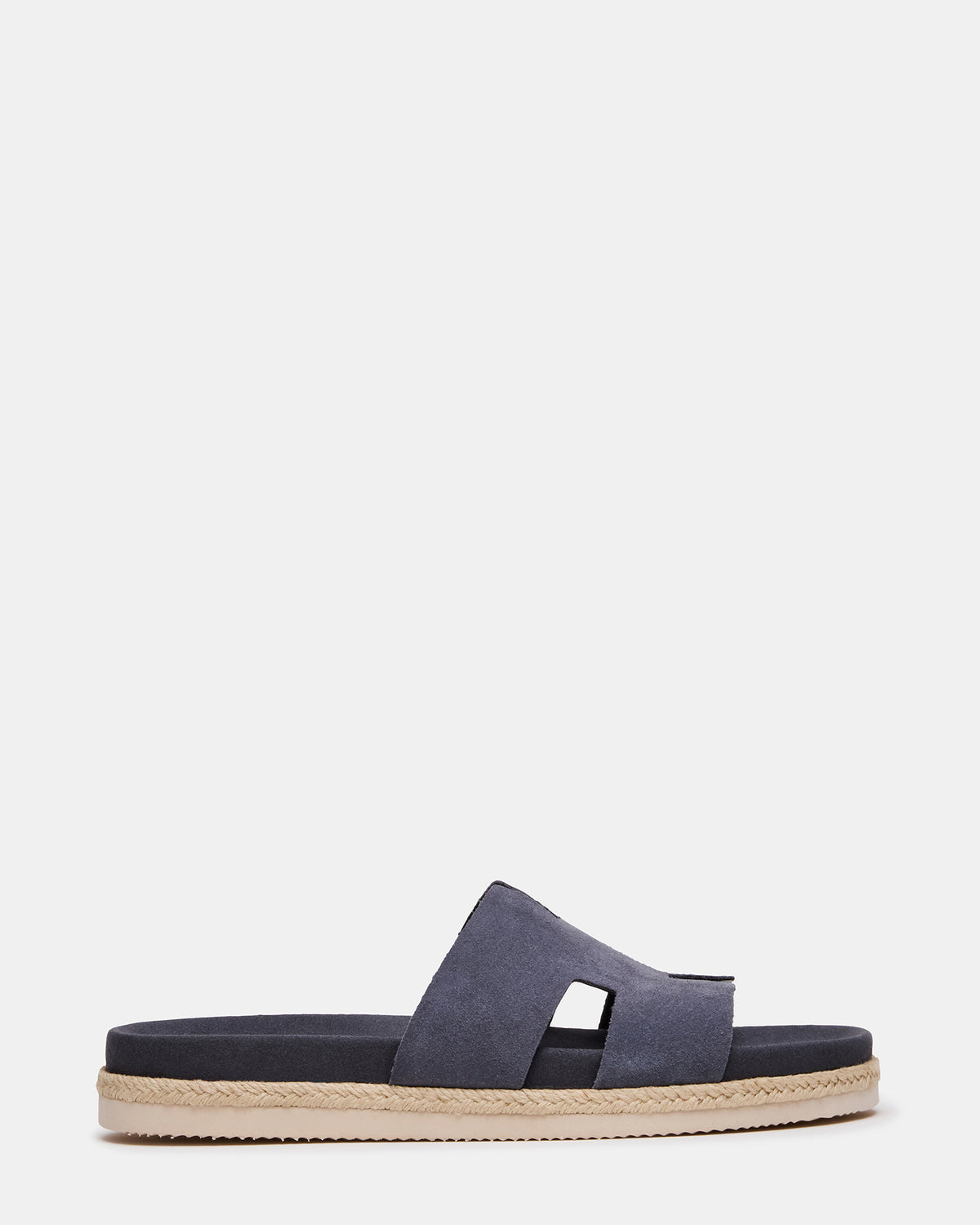 MERRICK Grey Suede Footbed Slide Men's Sandal - Steve Madden