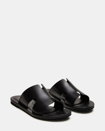 SPLASH Tan Leather Men's Flat Slip-On Sandal - Steve Madden