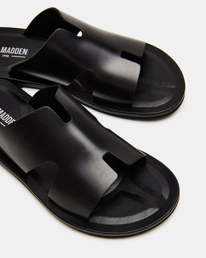 SPLASH Tan Leather Men's Flat Slip-On Sandal - Steve Madden