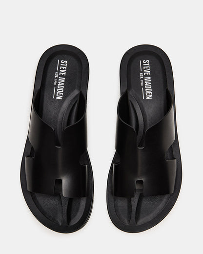 SPLASH Tan Leather Men's Flat Slip-On Sandal - Steve Madden