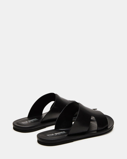 SPLASH Tan Leather Men's Flat Slip-On Sandal - Steve Madden