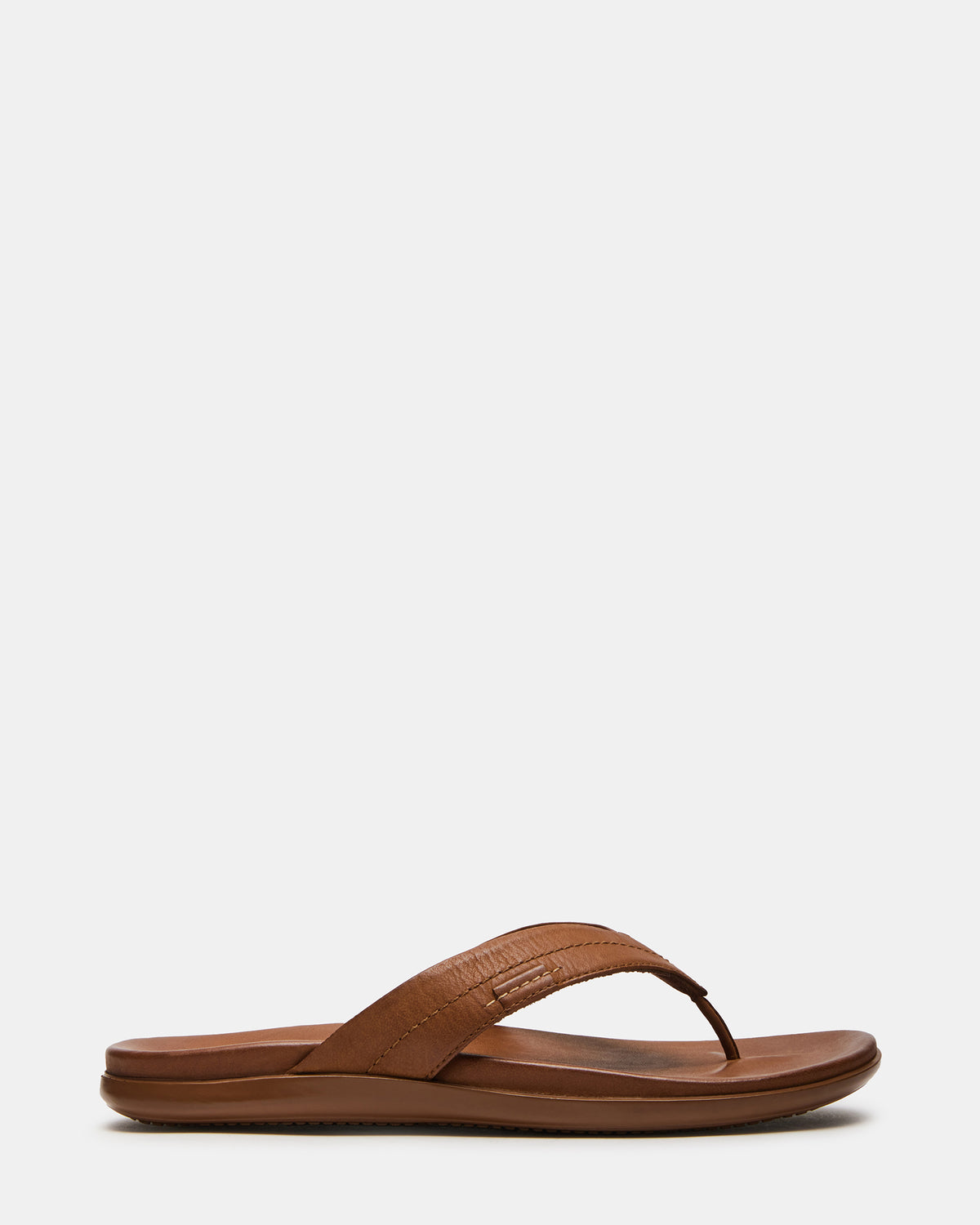 EMMETT Tan Leather Men's Thong Sandal - Steve Madden