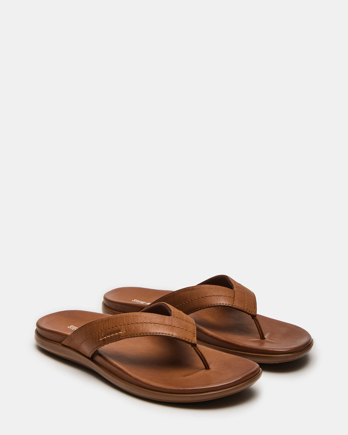 EMMETT Tan Leather Men's Thong Sandal - Steve Madden