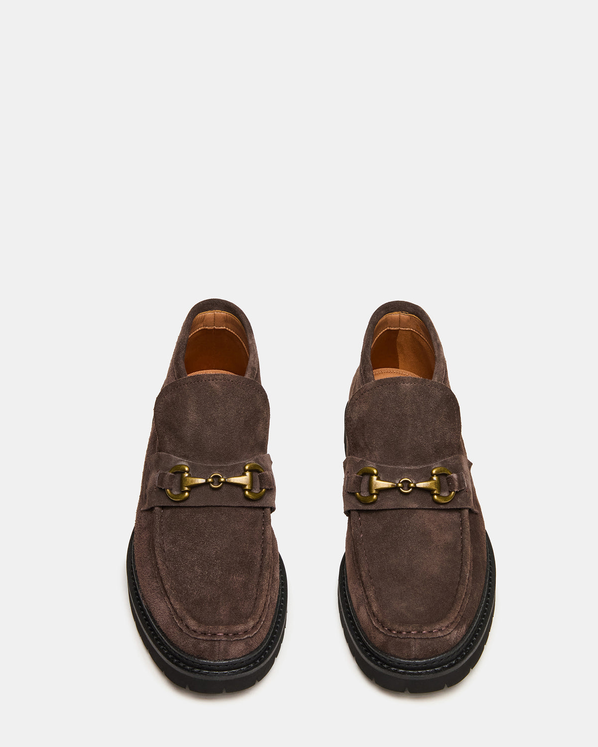 DEPUTY Chocolate Brown Suede Horsebit Moc Toe Men's Casual Ankle Boot - Steve Madden