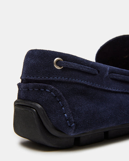 AMALFI Navy Suede Slip-On Men's Casual Loafer - Steve Madden