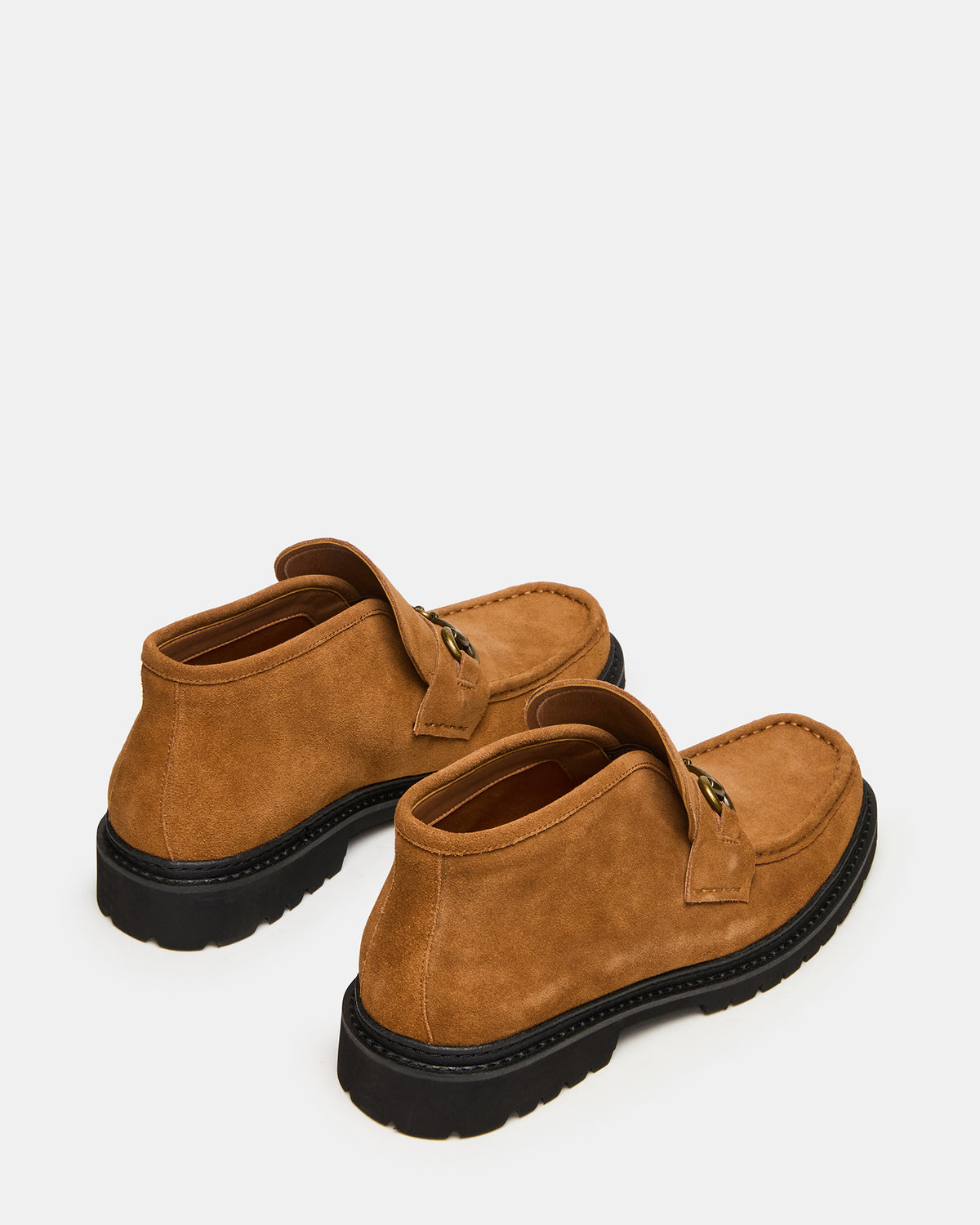 DEPUTY Chestnut Suede Horsebit Moc Toe Men's Casual Ankle Boot - Steve Madden