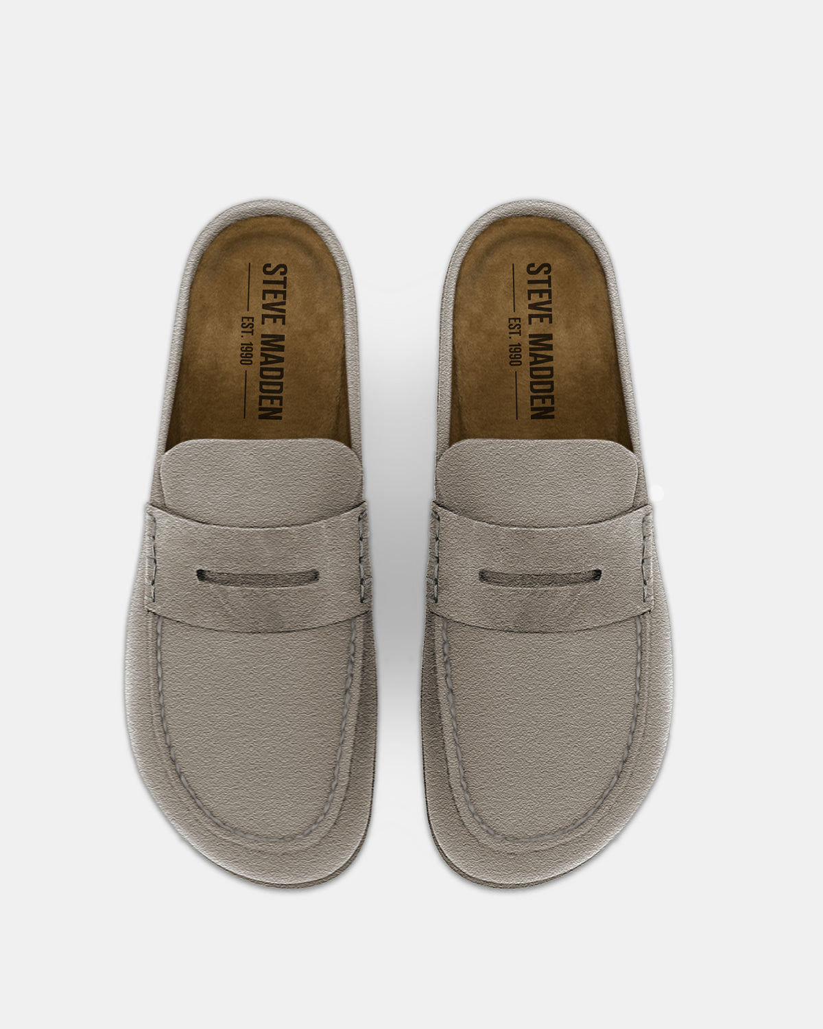WYATT Taupe Suede Slip-On Clog Men's Casual - Steve Madden