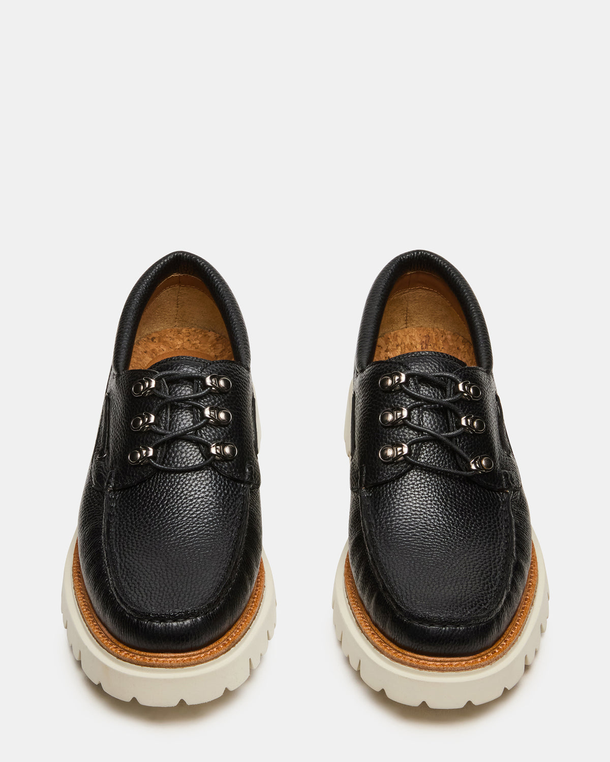 VICTOR Black Leather Slip-On Men's Casual Boat Shoe - Steve Madden