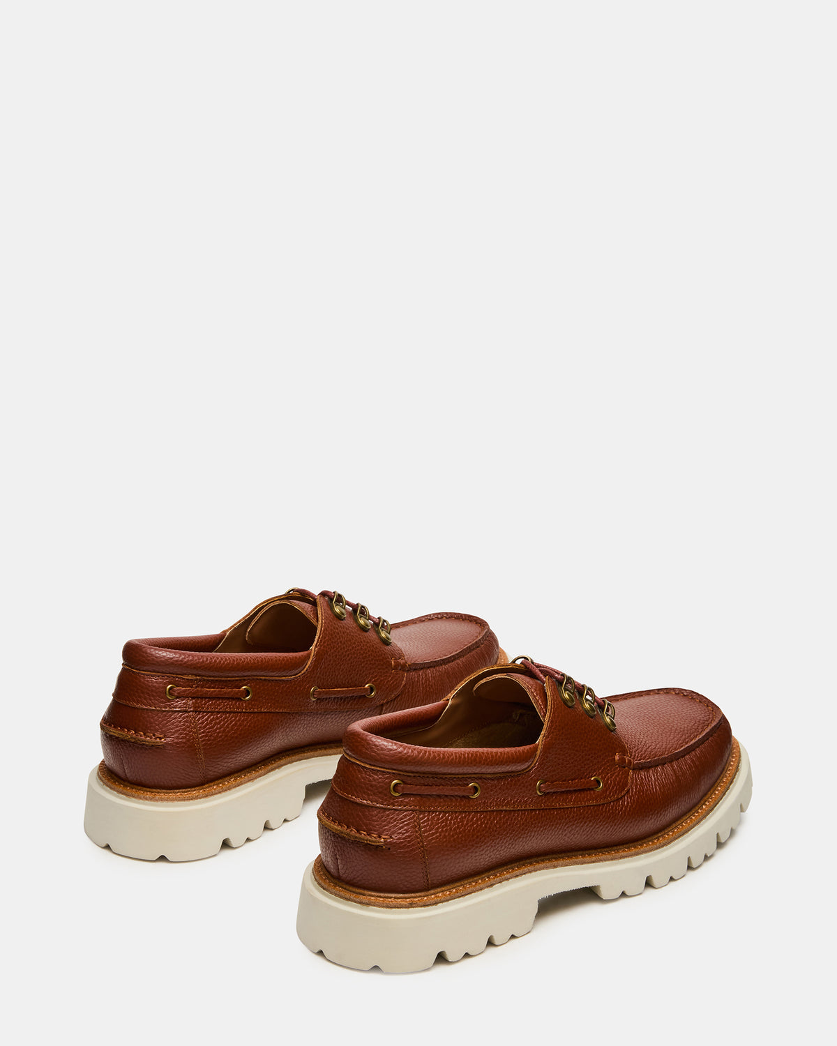 VICTOR Cognac Leather Slip-On Men's Casual Boat Shoe - Steve Madden
