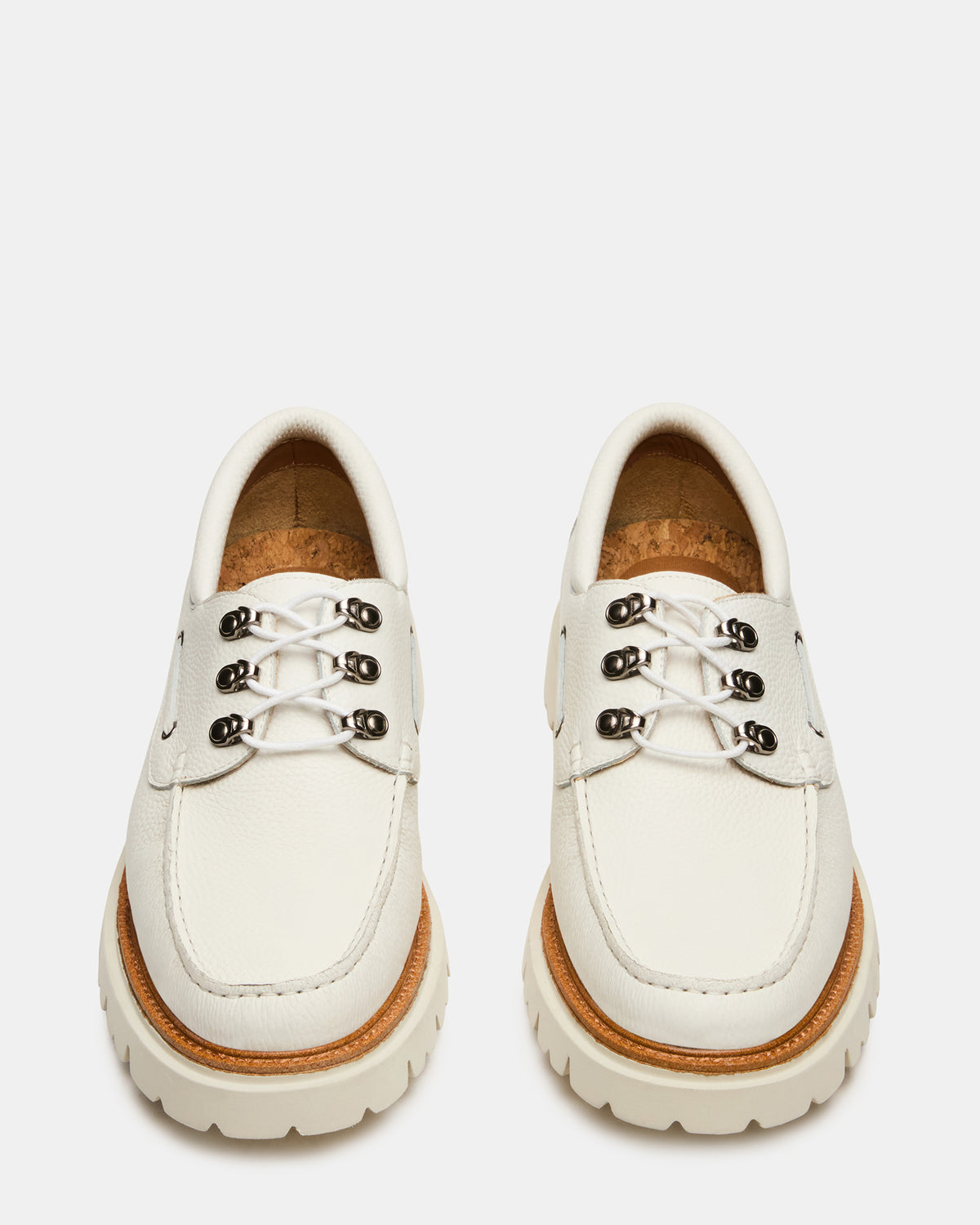 VICTOR White Leather Slip-On Men's Casual Boat Shoe - Steve Madden