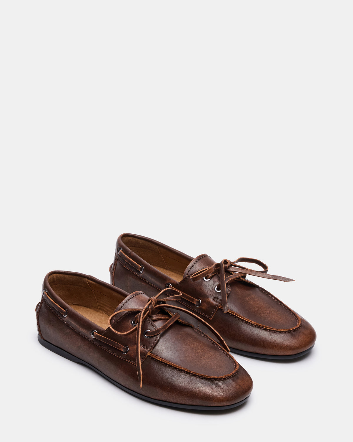 SCOUTT Brown Leather Slip-On Boat Men's Casual Shoe - Steve Madden